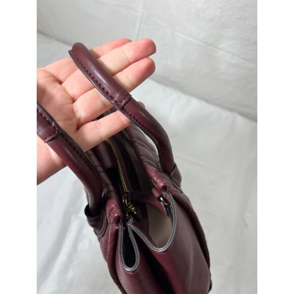 Nine West Camden Jet Set Satchel burgundy Merlot - Picture 3 of 16